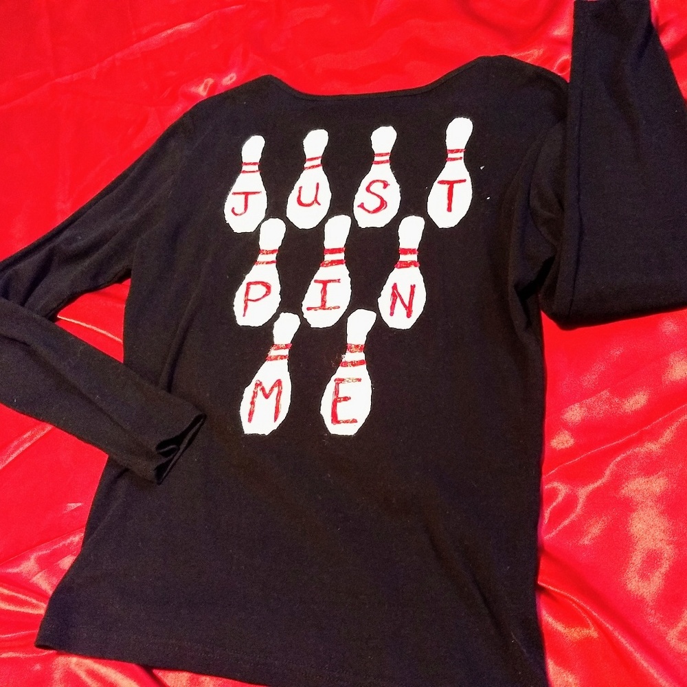 New York & Co bowling theme funny t-shirt